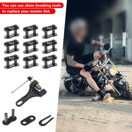 Vista 2 de KAMIER Cadena 420 Master Connect Link Breaker para Coleman CT200U BT200X Baja 196 212cc Mini Bike Go Kart TaoTao Coolster Ice Bear Suzuki SSR TTR