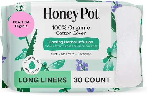 Vista 21 de The Honey Pot Company - Almohadillas herbales para mujeres - Noche entera con alas - Infundidas con aceites esenciales para efecto refrescante