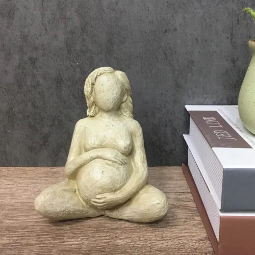 Vista 2 de Estatua de la gran madre, figura de mujer que da a luz, escultura de resina para mujeres embarazadas para decoración de mesa, regalo significativo