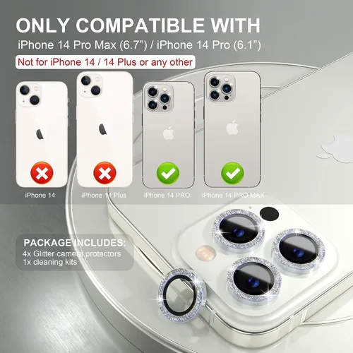 Vista 84 de Choiche Compatible para iPhone 16 Pro/iPhone 16 Pro Max Protector de Lente de Cámara, Vidrio Templado 9H Protector de Pantalla de Cubierta de Cámara