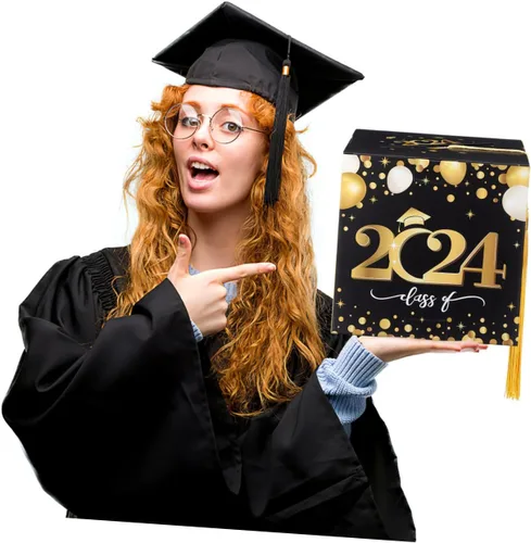 Vista 8 de BESTOYARD Caja de titular de la tarjeta de graduación 2023, caja de tarjetas de felicitaciones, caja de tarjetas de invitación, regalos de fiesta