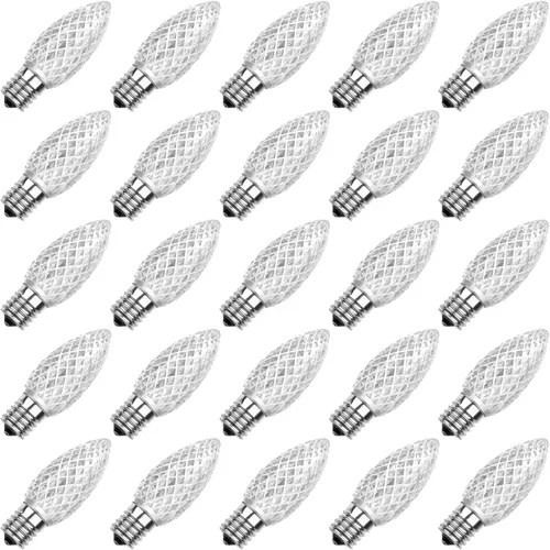 Vista 13 de Meconard Bombillas LED C9 de repuesto para Navidad, bombillas LED inastillables C9 para luces de Navidad para interiores y exteriores, base