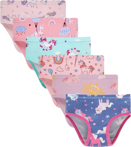 Vista 7 de Sladatona Ropa Interior Suave para Niñas Pequeñas y Niños Pequeños, Bragas Transpirables y Cómodas Rojo albaricoque.