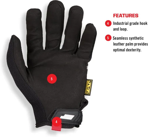 Vista 10 de Mechanix Wear Guantes de trabajo originales - Guantes de trabajo multiusos para exteriores - Ajuste seguro - Duraderos y lavables a máquina