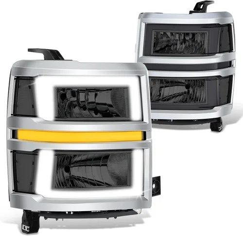 Vista 16 de DNA MOTORING HL-HPL-CSIL14-BK-AM Conjunto de faros delanteros, lado del conductor y del pasajero HPL-BKAM