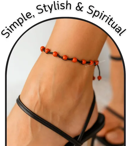Vista 52 de Amazing Gemstone Crystal Anklet Ankle Bracelets for Women - Waterproof Beaded Healing Crystal Anklets, Plus Size Chakra Gemstone Bead Anklet