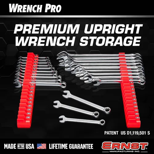 Vista 5 de Ernst Manufacturing Wrench Pro - Organizador modular de llaves inglesas para 40 llaves inglesas (Hi-Viz) - Fabricado en los Estados Unidos
