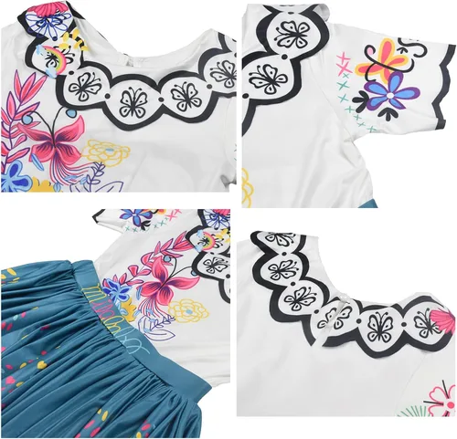 Vista 3 de Yarde Vestido Mirabel para niñas vestido de princesa Mirabel con bolso lentes y aretes
