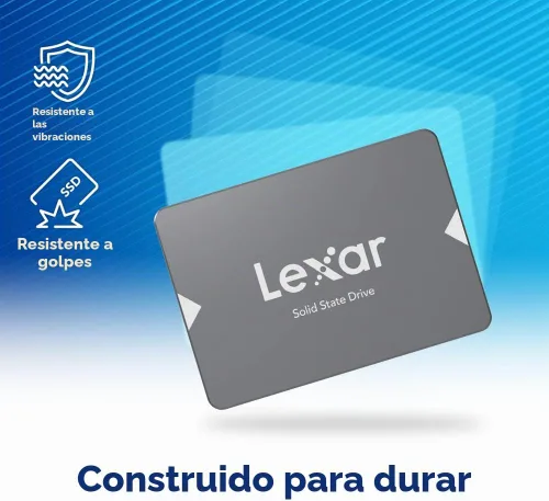 Vista 4 de Lexar Unidad interna de estado sólido SSD NS100 de 1 TB SATA III de 2.5 pulgadas, lectura de hasta 550 MB/s, gris (LNS100-1TRBNA)