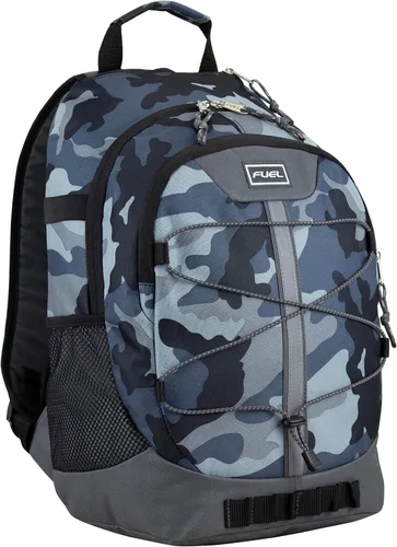 Vista 10 de FUEL Mochila de senderismo para mujeres y hombres, Terra Sport, viajes, universidad, gimnasio, trabajo con funda para laptop, Bungee, 18 pulgadas
