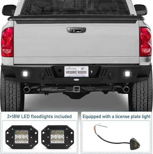 Vista 4 de u-Box 2008 Ram 1500 parachoques trasero camión parachoques paso parachoques para Dodge Ram 1500 camionetas 2006 2007 2008 - Textura Ram parachoques