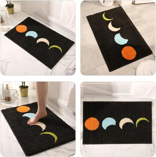 Vista 7 de Yardwe Tapetes de baño lavables para baño, antideslizantes, tapetes decorativos absorbentes