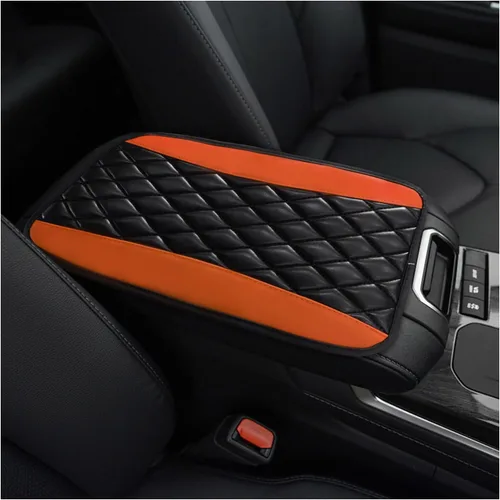 Vista 8 de Ohleats - Almohadilla de consola central para automóvil, funda protectora impermeable de cuero PU para reposabrazos de auto, cómoda alfombrilla