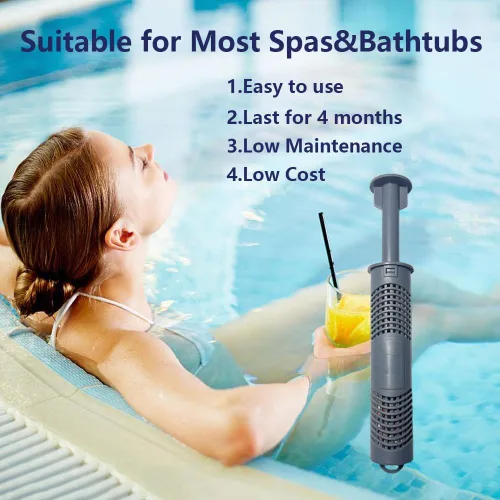 Vista 3 de Cartucho de iones de plata para bañera de hidromasaje, cartucho de iones plateados para spa de aguas termales, palos minerales de spa para bañera