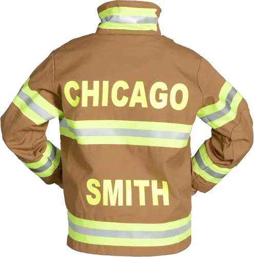 Vista 2 de Aeromax Traje de bombero Jr personalizadoequipo de búnker negro o bronceado