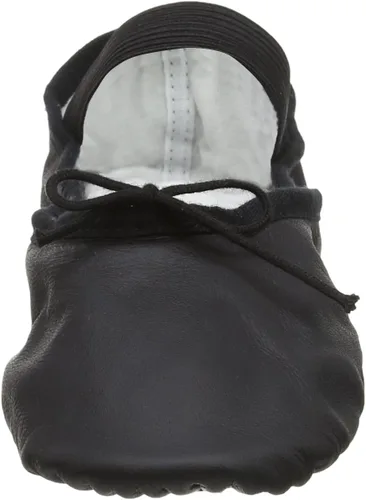 Vista 2 de Bloch Zapatillas de ballet de cuero con suela completa Dansoft para mujer Negro