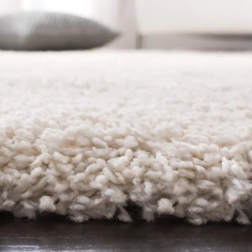 Vista 5 de SAFAVIEH Royal Shag Collection - Alfombra de área de 5.3 x 7.6 pies, color crema, 2 pulgadas de grosor, ideal para zonas de alto tráfico en sala
