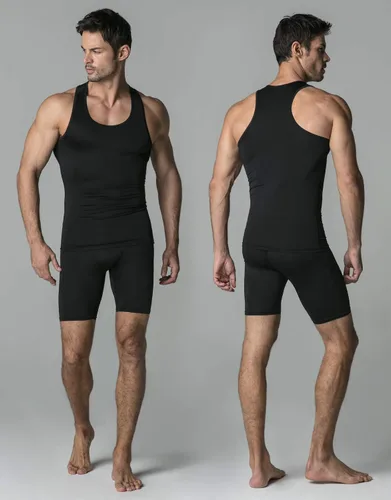 Vista 6 de ATHLIO Paquete de 3 camisetas sin mangas de compresión para hombre, para correr, baloncesto, entrenamiento, capa base