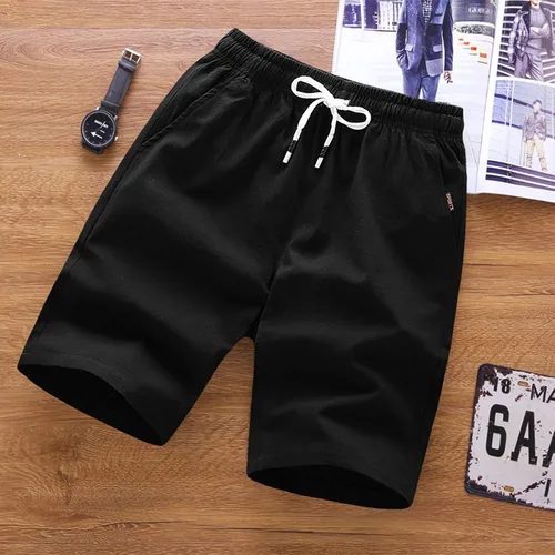 Vista 3 de DASAYO Womens Knee Length Cotton Long Shorts Vacation Trendy Outdoor Shorts Solid Drawstring Bermuda Casual Soft Comfy Shorts