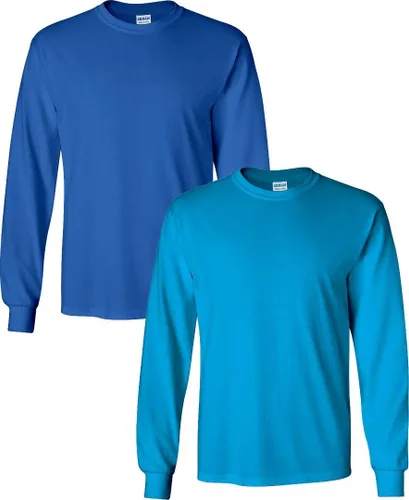 Vista 87 de Gildan Camiseta de manga larga de algodón ultra para adulto, estilo G2400, paquete múltiple Militar + ceniza.