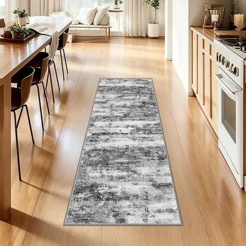 Vista 74 de Alfombra de pasillo lavables de 2 x 5, moderna alfombra abstracta para corredor, alfombra de pasillo de cocina ultrafina con respaldo