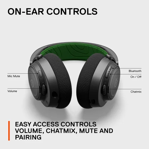 Vista 11 de SteelSeries Arctis Nova 7X Set de audífonos inalámbricos para Xbox, multiplataforma para juegos y móviles - Conexión inalámbrica simultánea de 2,4