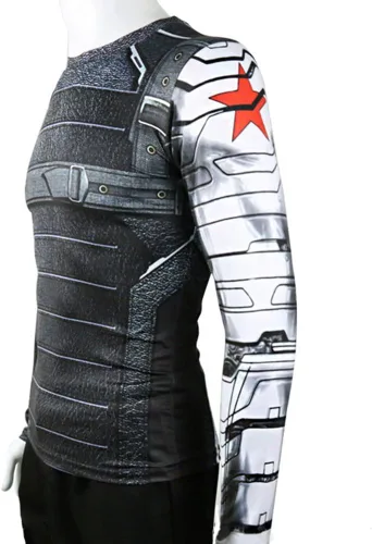 Vista 3 de Rulercosplay Invierno Soldado Camisa de manga larga Camisa deportiva Camisa de ajuste