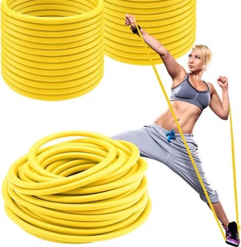 Vista 12 de 1 Rollo Tubos de Resistencia Tubo Elástico de Látex 50ft Bandas de Ejercicio Tubo de Ejercicio para Terapia Física, Pilates de Tren Inferior