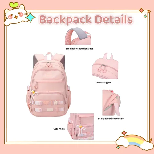 Vista 3 de Mochila con ruedas para niñas, mochila con ruedas para niños, mochila escolar con 6 ruedas