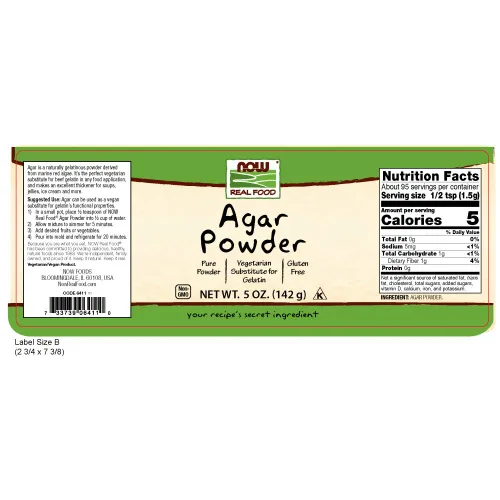Vista 2 de NOW Foods Agar en polvo, 5 onzas