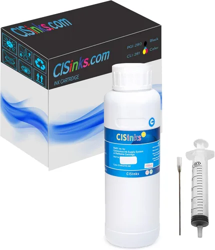 Vista 7 de Botella de tinta de repuesto negra de 16.9 fl oz compatible con PGI-280 / CLI-281 XL PIXMA TS9120 TS8120 TS8220 TS9520 TR8520 TR7520 TS6120 + kit