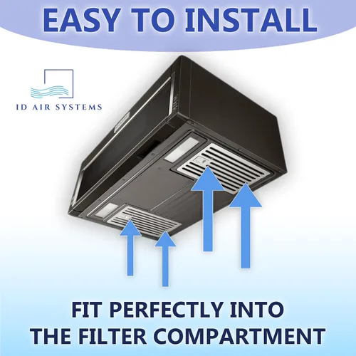 Vista 3 de W11282981 - Filtro de carbón para microondas, hidromasaje y KitchenAid 2-pack pre-cut replacement; snaps into over-the-range hood vents; absorbs