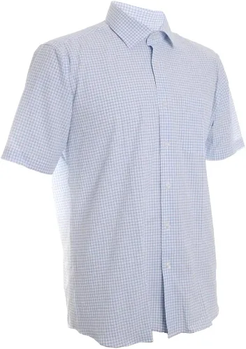 Vista 2 de Scott Barber Short Sleeve Sky Seersucker