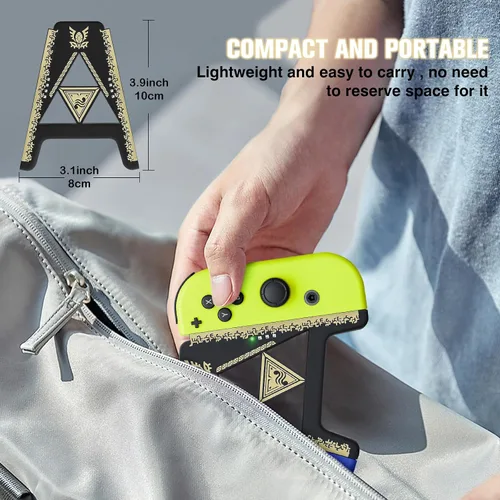 Vista 4 de DLseego Joycon Speed Charging Grip for SwitchSwitch OLED, Portable Gaming Comfort Grip Handle Joystick Remote Controllers V-Shaped Anti-Slip Handle