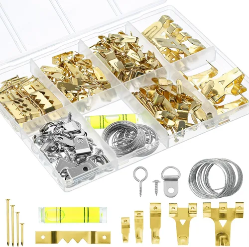 Vista 10 de Mr. Pen - Kit negro para colgar cuadros de 220 piezas, clavos, ganchos y herrajes