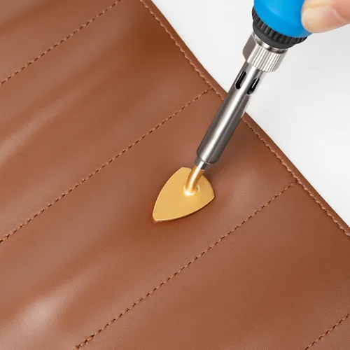 Vista 7 de K KERNOWO Mini plancha para manualidades, 120W, plancha pequeña para manualidades, pantalla digital, temperatura ajustable, mini plancha para Azul