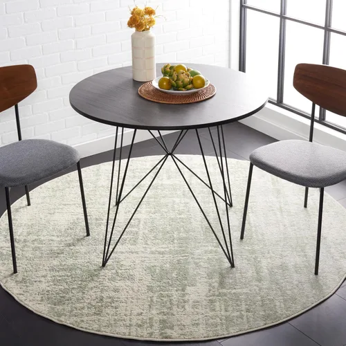 Vista 25 de SAFAVIEH Adirondack Collection - Alfombra de pasillo de 2 pies 1 pulgada x 8 pies, beige y pizarra, diseño abstracto moderno, no desprende pelusa