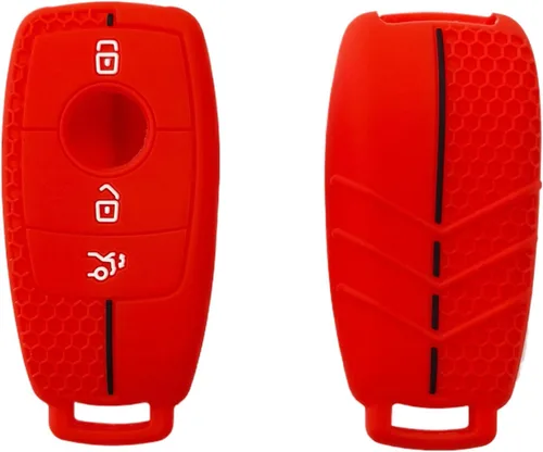 Vista 4 de Funda de silicona para llavero para Mercedes-Benz A C Clase E E200L E300L E320 Vision Van M GL R CLK (negro)