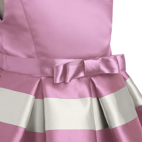 Vista 10 de NSSMWTTC 2-10T - Vestidos de rayas para niñas pequeñas, vestido de fiesta de boda de Navidad