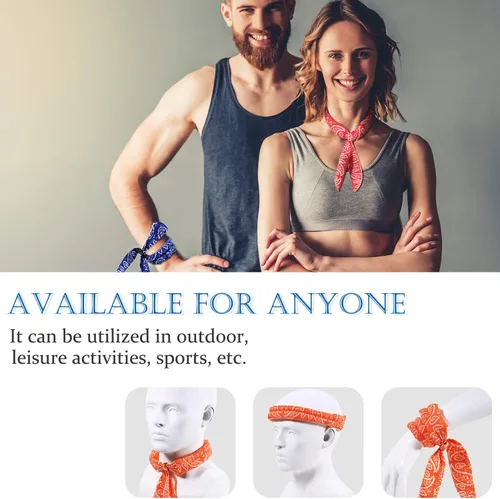 Vista 2 de Bufanda de enfriamiento de hielo, bandana de enfriamiento para cuello, bufandas de enfriamiento para hombres y mujeres, actividades al aire libre