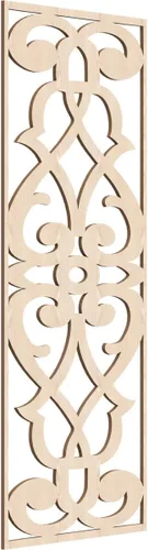 Vista 12 de 9 3/8"W x 24 3/8"H x 1/4"T Bellaire Decorativos Paneles de pared de madera calado, abedul