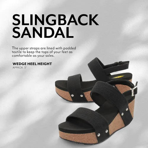 Vista 6 de VOLATILE Sandalias de cuña Summerlove para mujer