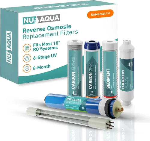 Vista 9 de NU Aqua Sistema de Filtro de Agua Potable de Ósmosis Inversa Set de Reemplazo - Kit de 4 Etapas de 1 Año para Debajo del Fregadero - Incluye Filtros