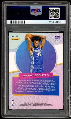Vista 2 de Marvin Bagley III Novato 2018-19 Panini Revolution Rookie Revolution #19 PSA 10