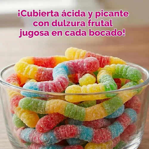 Vista 7 de ChewzMe Gusanos de Gomita Ácida, Dulces de Gomita Ácida, 6 oz (Paquete de 1)