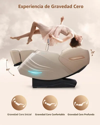 Vista 6 de RELX Silla de Masaje de Cuerpo Completo, 15 Modos de Gravedad Cero SL-Track, Silla de Masaje Shiatsu con Sistema de Calor Integrado, Masaje de Crema