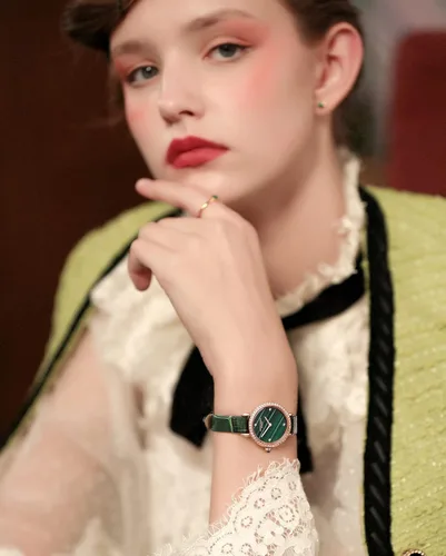 Vista 5 de Lola Rose - Reloj inspirado en piedras preciosas con correa de piel auténtica para mujer