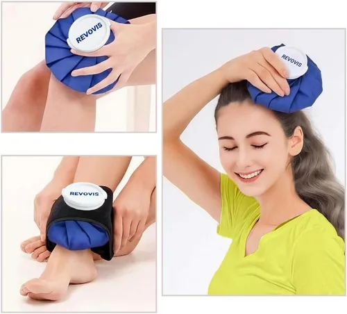 Vista 5 de Bolsa de hielo fría reutilizable REVOVIS, bolsas de hielo para agua caliente para lesiones, terapia de frío y calor, para terapia caliente es 60℃