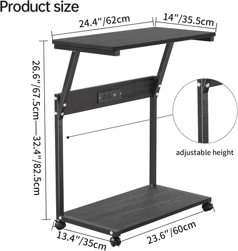 Vista 2 de FANXIYQ Soporte de torre para computadora con estación de carga, carrito