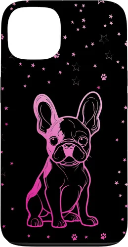 Vista 7 de Funda para iPhone 16 Bulldog francés con patrones abstractos para amantes de los perros